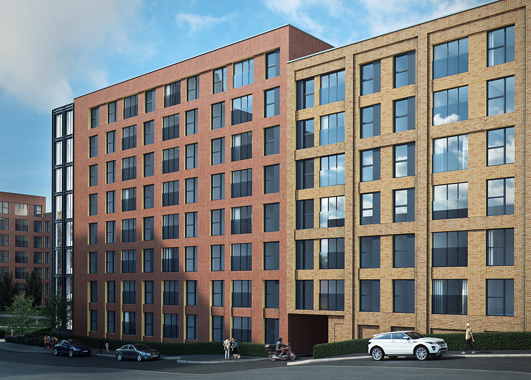 Street with buildings